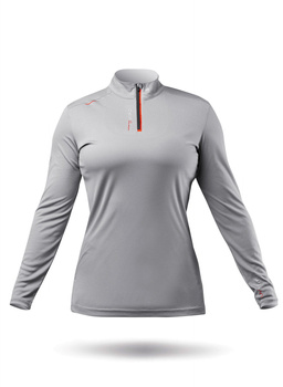 KOSZULKA DAMSKA ZHIK UPF 50+ UVACTIVE HIGH COLLAR ATP-0080-W SZARA