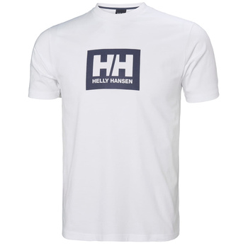 HELLY HANSEN KOSZULKA MĘSKA BAWEŁNIANA (53285) HH BOX T-SHIRT  BIAŁA