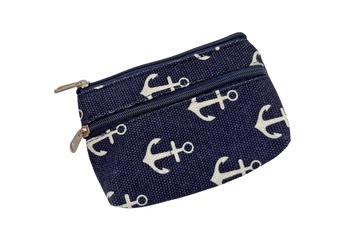 PORTMONETKA MAŁA GRANATOWA W KOTWICE