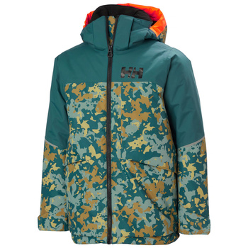 KURTKA DZIECIĘCA HELLY HANSEN NARCIARSKA SUMMIT 41761 DARK CREEK SPLASH CAMO AOP