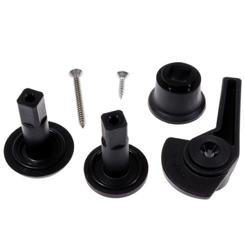 KLAMKA - LUK FLUSH - CZARNA - RH - KOMPLET