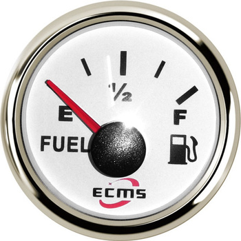 WSKAŹNIK POZIOMU PALIWA 240-30 OHM - BIAŁY / SREBRNY (W) (X)