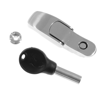 ZASUWKA DRZWIOWA Z KLUCZEM, STAL NIERDZEWNA 67x20 MM