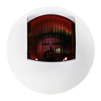 LAMPA NAWIGACYJNA BURTOWA CZERWONA DO 12m - 12V POWER OBUDOWA BIAŁA