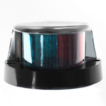 LAMPA NAWIGACYJNA DZIOBOWA DWUSEKTOROWA LED - 12V OBUDOWA CHROM