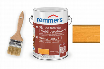 REMMERS OLEJ DO TARASÓW I MEBLI OGRODOWYCH POMOSTÓW 2,5L MODRZEW + GRATIS