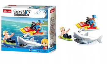 Klocki SLUBAN Town motorówka ratownicza