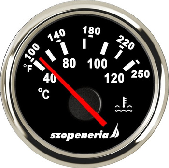 WSKAŹNIK TEMPERATURY SILNIKA FI 52 MM CZARNY