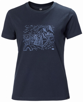 KOSZULKA DAMSKA HELLY HANSEN F2F ORGANIC COTTON TEE 2.0 (63341) NAVY