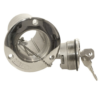 (N) WLEW DIESEL Z KLUCZYKIEM 50MM, STAL NIERDZEWNA