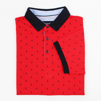 KOSZULKA  MĘSKA POLO LE MARIN KOTWICE  O27516 CZAERWONA