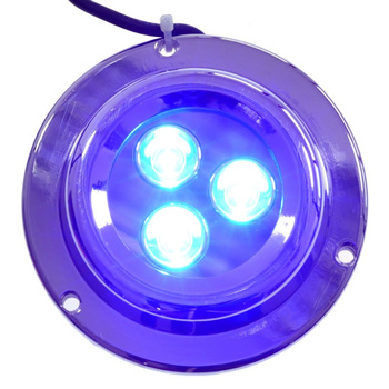 LAMPKA PODWODNA LED 9W, 12-28V, IP68, KĄT ŚWIECENIA 30, 90X16MM