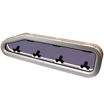 * OKNO STANDARD ST4L (46) - OTWIERANE - KREMOWA RAMKA - 195MMX708MM