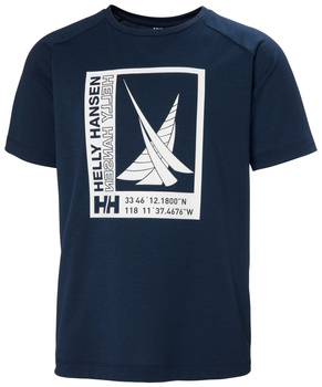 KOSZULKA DZIECIĘCA HELLY HANSEN UPF40+ JR PORT T-SHIRT NAVY (41807)