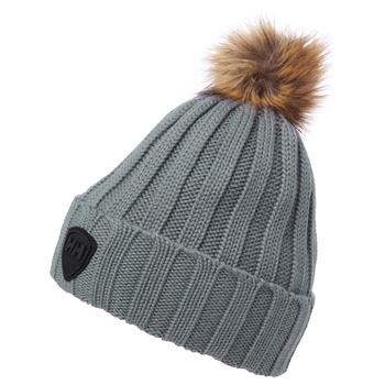 HELLY HANSEN CZAPKA DAMSKA Z POMPONEM (67156) LIMELIGHT BEANIE SZARA