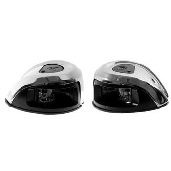 ZESTAW LAMP NAWIGACYJNYCH BURTOWYCH CZERWONA I ZIELONA LED - 12 V OBUDOWA STAL NIERDZEWNA