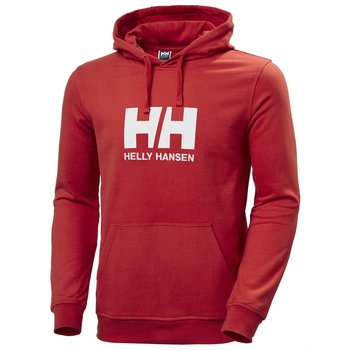 HELLY HANSEN BLUZA MĘSKA Z KAPTUREM (33977) HH LOGO HOODIE CZERWONA