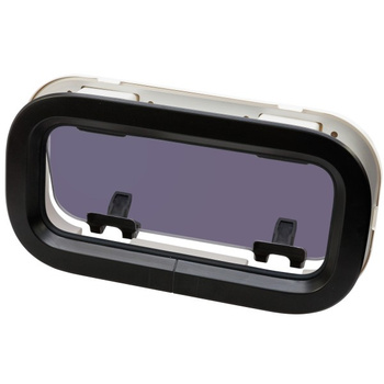 OKNO STANDARD ST1 - OTWIERANE - BIAŁA RAMKA - CZARNE - 191MMX367MM