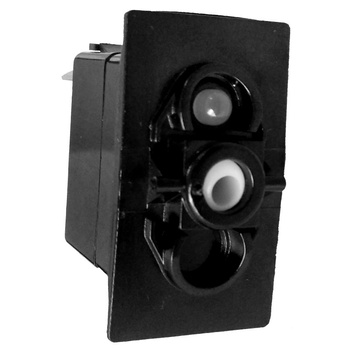 WŁĄCZNIK ROCKER 3 TERMINAL (ON)-OFF, SPST, 1 WHITE LED