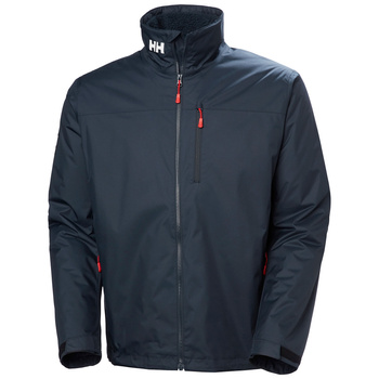 Kurtka polarowa z kapturem Helly Hansen CREW HOODED PILE JACKET NAVY