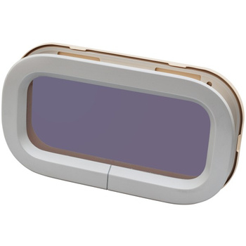 OKNO STANDARD ST0 - NIEOTWIERANE - KREMOWA RAMKA - 176MMX323MM