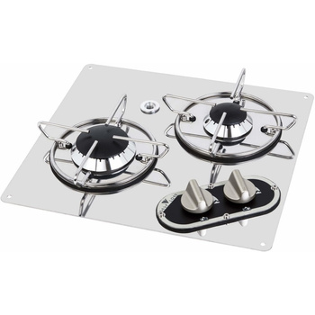 KUCHENKA GAZOWA 2-PALNIKOWA FLUSH STAL 350x320