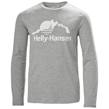 HELLY HANSEN BLUZKA DZIECIĘCA GRAPGIC LS T-SHIRT 41742 JASNY POPIEL