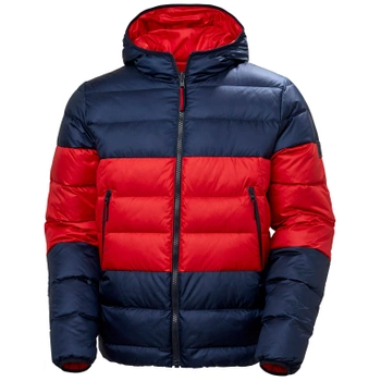 KURTKA MĘSKA HELLY HANSEN  DWUSTRONNA   RWB REVERSIBLE DOWN  53666  GRANATOWO-CZERWONA