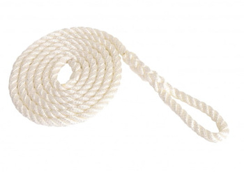 LINA DO ODBIJACZY Z PĘTLĄ 8 MM 1,5 M BIAŁA SKRĘCANA