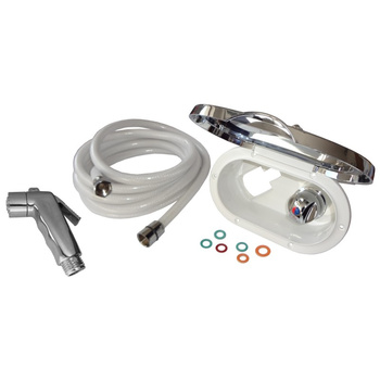 POJEMNIK PRYSZNICOWY Z MIXEREM I SŁUCHAWKĄ CHROMOWANY-OVAL