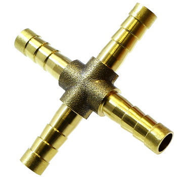 ZŁĄCZKA WĘŻA BRASS POCZWÓRNA 4x10MM