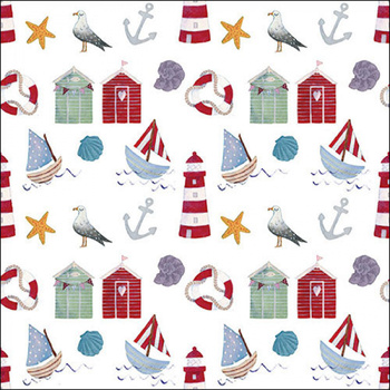 SERWETKI PAPIEROWE 33X33CM KOTWICZKI MARTITIME