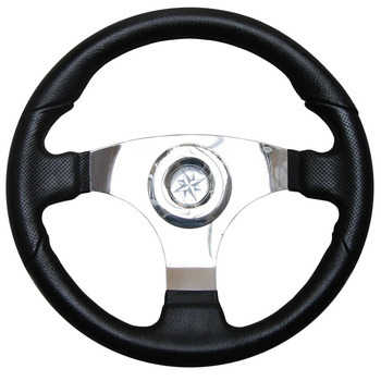 KIEROWNICA POLIURETAN/SS CZARNA 35CM