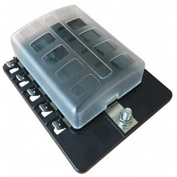 TERMINAL Z BEZPIECZNIKAMI, 10 WEJŚĆ, ZE WSKAŹNIKAMI LED, TYP QUICK CONNECT