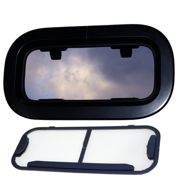 OKNO STANDARD ST0 - OTWIERANE - CZARNA RAMKA - CZARNE - 176MMX323MM