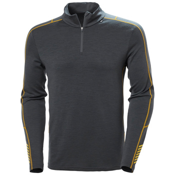 HELLY HANSEN BLUZKA BIELIZNA TERMOAKTYWNA (49369) LIFA MERINO LIGHTWEIGHT 1/2  ZIP GRAFITOWA