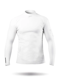 KOSZULKA MĘSKA ZHIK ECO SPANDEX UPF50+  Z DŁUGIM RĘKAWEM  DTP-0063-M  WHITE