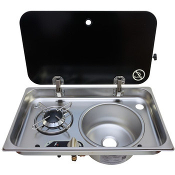 KUCHENKA GAZOWA ZE ZLEWEM I POKRYWĄ (N)