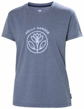KOSZULKA DAMSKA HELLY HANSEN UPF 40+ SKOG RECYCLED GRAPHIC TEE (63083) SNOW