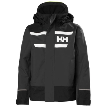 KURTKA DZIECIĘCA HELLY HANSEN ŻEGLARSKA 41694SALT PORT 2.0 SAILING GRAFITOWY