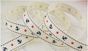 WSTĄŻKA KOTWICZKI 10MM 25MB ECRU