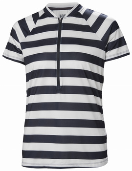 KOSZULKA DAMSKA HELLY HANSEN SIREN HALF-ZIP QUICK-DRY T-SHIRT (34302) NAVY