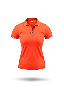 KOSZULKA DAMSKA TECH ELITE POLO ZHIK UPF 50+   POL-0160-W OCEAN RED