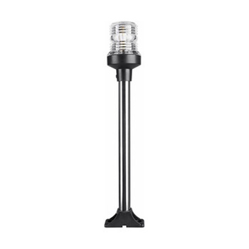 LAMPA TOPOWA NAWIGACYJNA CZARNA NA MASZCIE 318 MM LED SEAFLO SFNL083-12-03B - 360°, białe światło, 12V