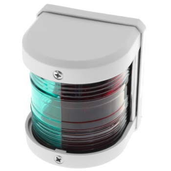 LAMPA NAWIGACYJNA DZIOBOWA DWUSEKTOROWA DO 12m LED - 12V CLASSIC OBUDOWA BIAŁA