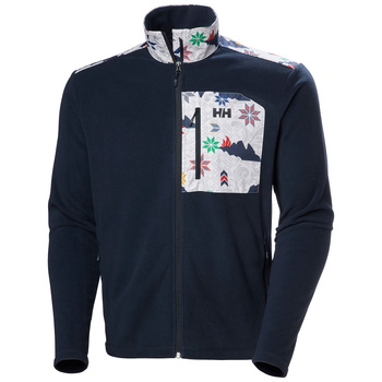 BLUZA MĘSKA  HELLY HANSEN POLAROWA DAYBREAKER BLOCK 49454 NAVY CORTINA AOP