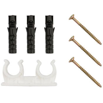 UCHWYT RURY 14-16MM PODWÓJNY BIAŁY (W) (X)