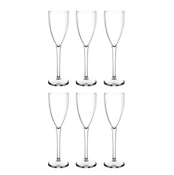 RBDRINKS KIELISZKI DO CHAMPANA POLIWĘGLAN TRANSPARENTNE (SET 6SZT) CH10-T