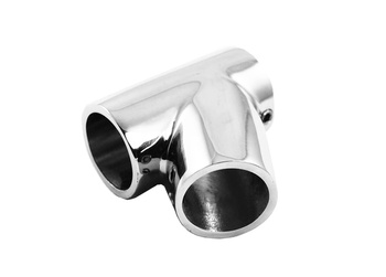 RELING Ø 22 MM ŁĄCZNIK RUROWY 60° - TRÓJNIK RURY RELINGU STAL NIERDZEWNA