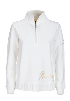 MARINA MILITARE BLUZA DAMSKA DRESOWA HALF ZIP ECRU